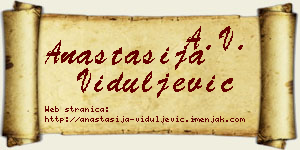 Anastasija Viduljević vizit kartica